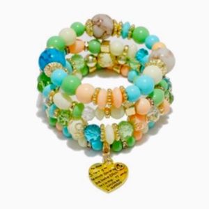 Stretch stack bracelet sets